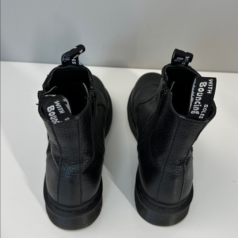 Dr. Martens Black Leather Combat Boots - Picture 7 of 16